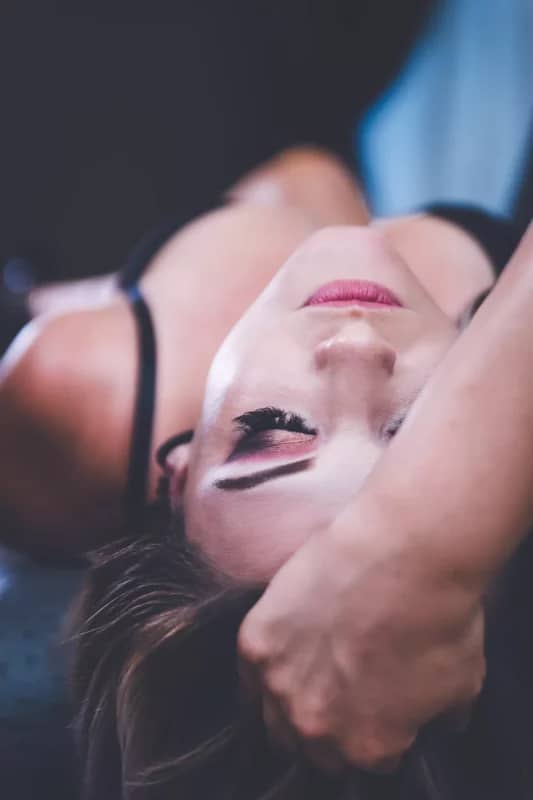 Lady On Bed Showing Boudoir Pose